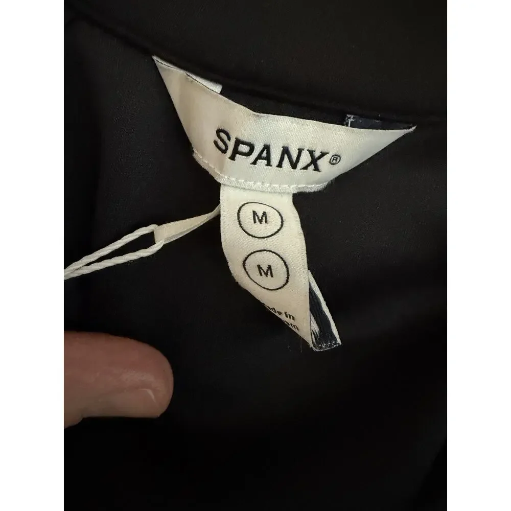 Spanx SPANX® AirEssentials Half Zip Black Sz M NWT $128 Broken Zipper
